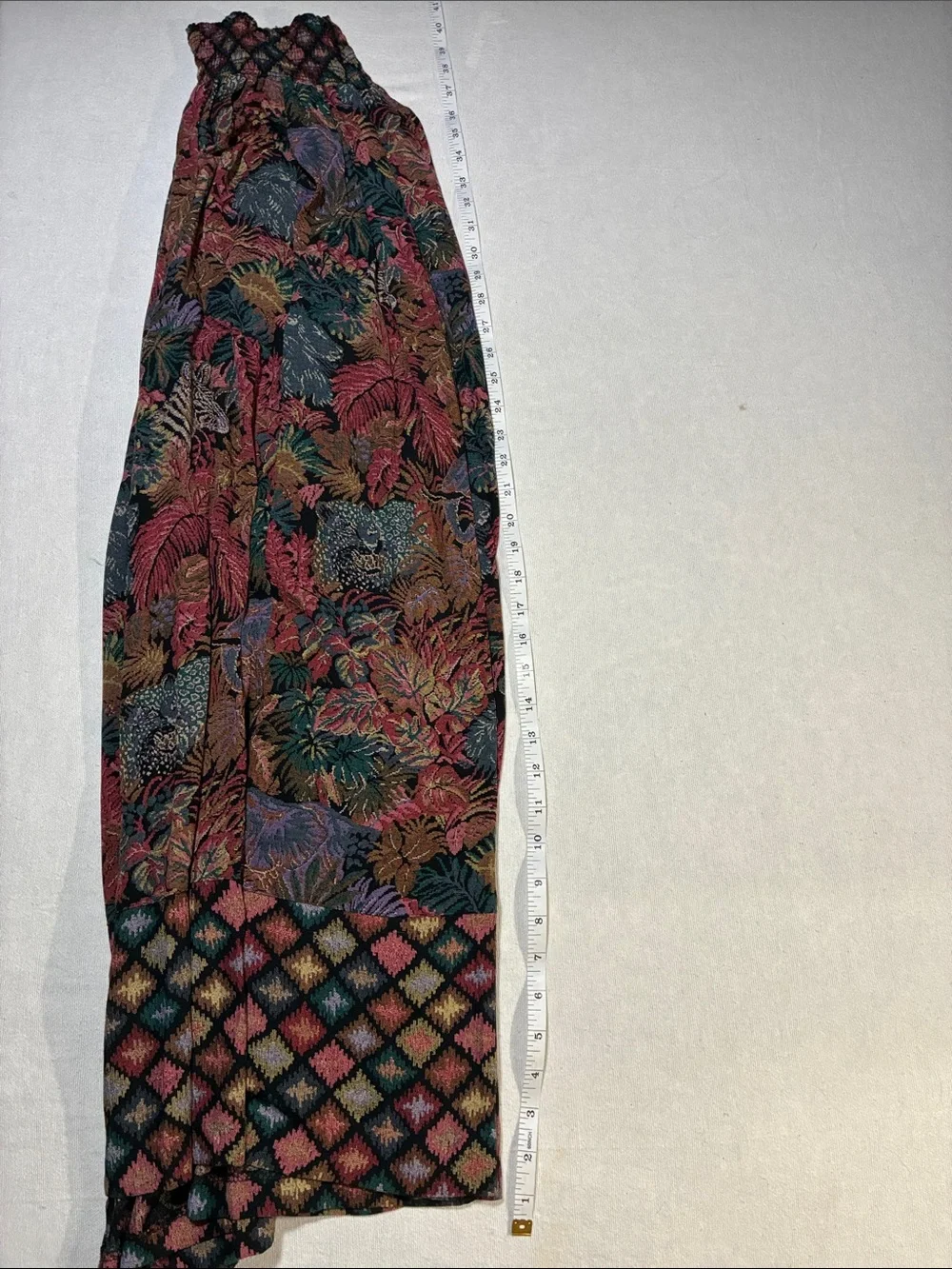 Vintage Karen Kane Multicolor Floral A-Line Maxi Skirt